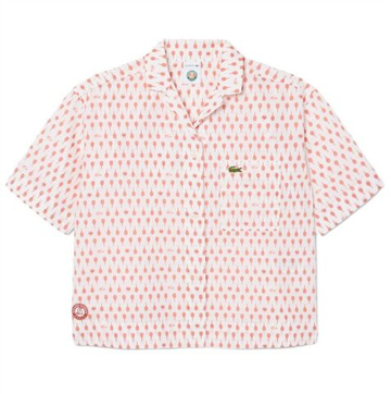 Женское поло Lacoste Roland-Garros Edition Print - flour/briquette