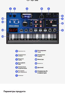 KORG VOLCA-FM2 Тройная полифоническая цифровая FM-система