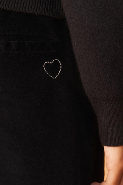 ZARA ВЕЛЮРОВЫЕ БРЮКИ - LIMITED EDITION, ТЕМНО-СИНИЙ