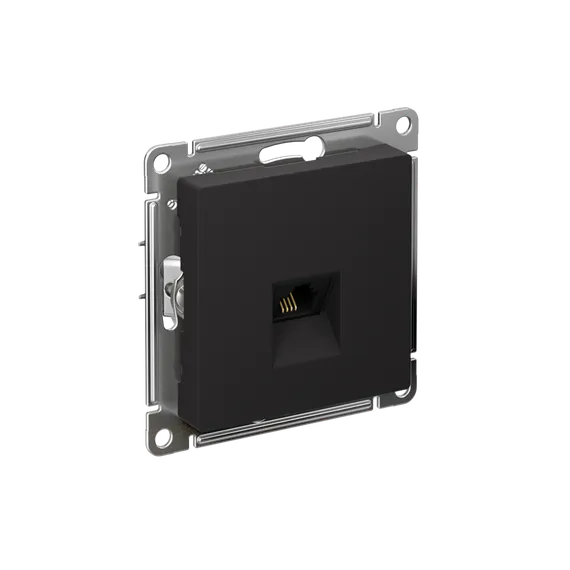 Розетка телефонная RJ11 Systeme Electric AtlasDesign Карбон ATN001081