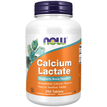 Now Foods Calcium Lactate 250 tablets, Кальций Лактат