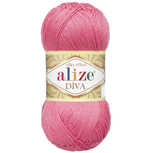 Пряжа Alize (Ализе) Diva / уп.5 мот. по 100 г, 350м, 178 розовый A