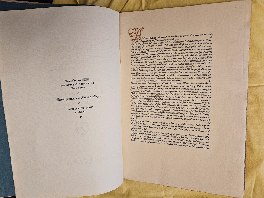 "«Handzeichnungen von Watteau» («Рукописные рисунки Ватто»)". 1909г.