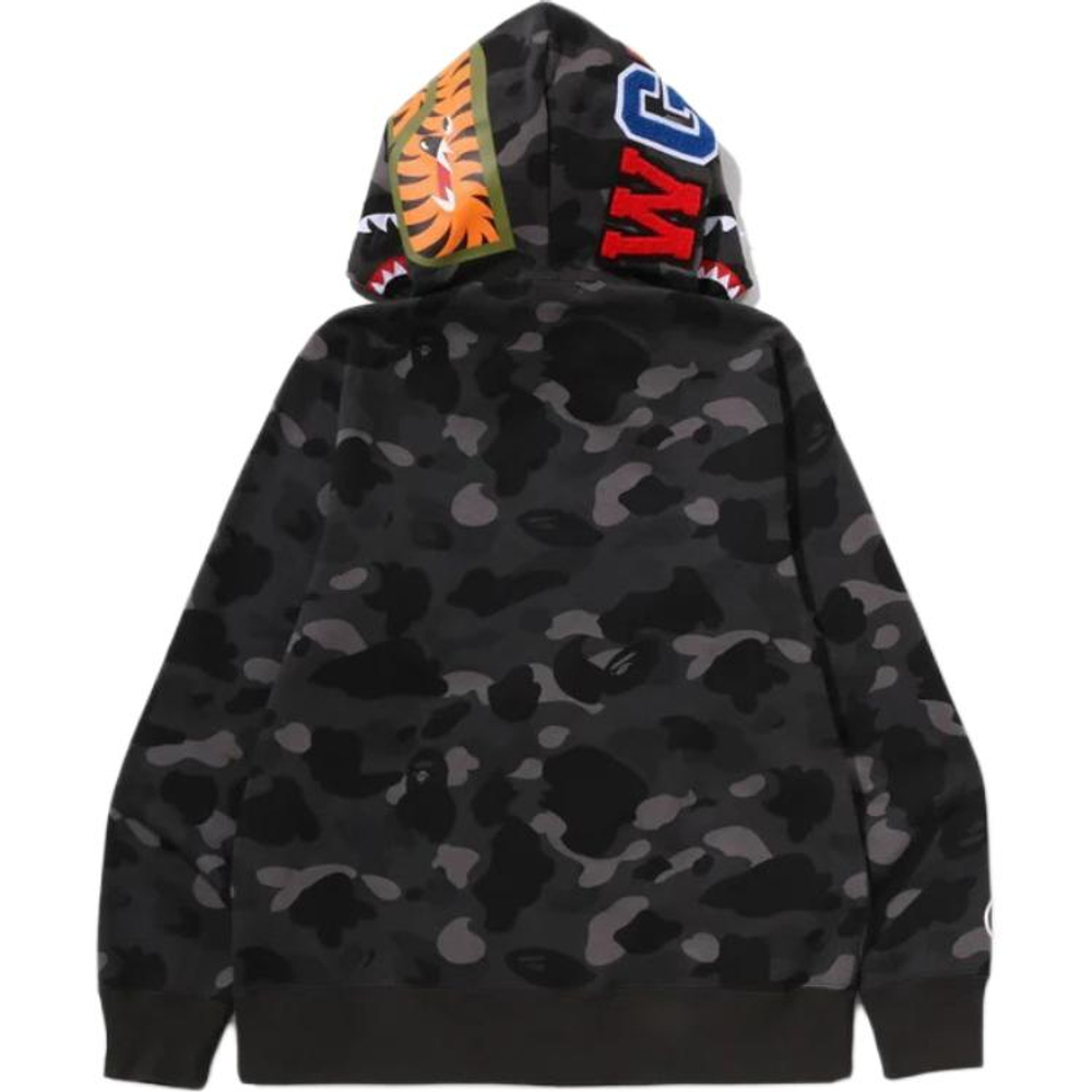 A Bathing Ape Bathing Ape Ss26 Color Camo Shark Full Zip Худи Свитшот черный