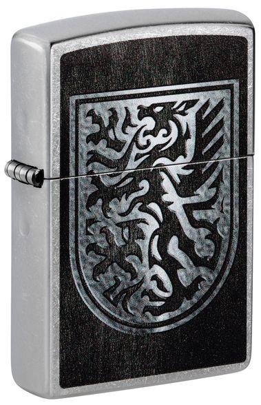 Цена наЗажигалка ZIPPO Dragon Design с покрытием Street Chrome, латунь/сталь, серебристая