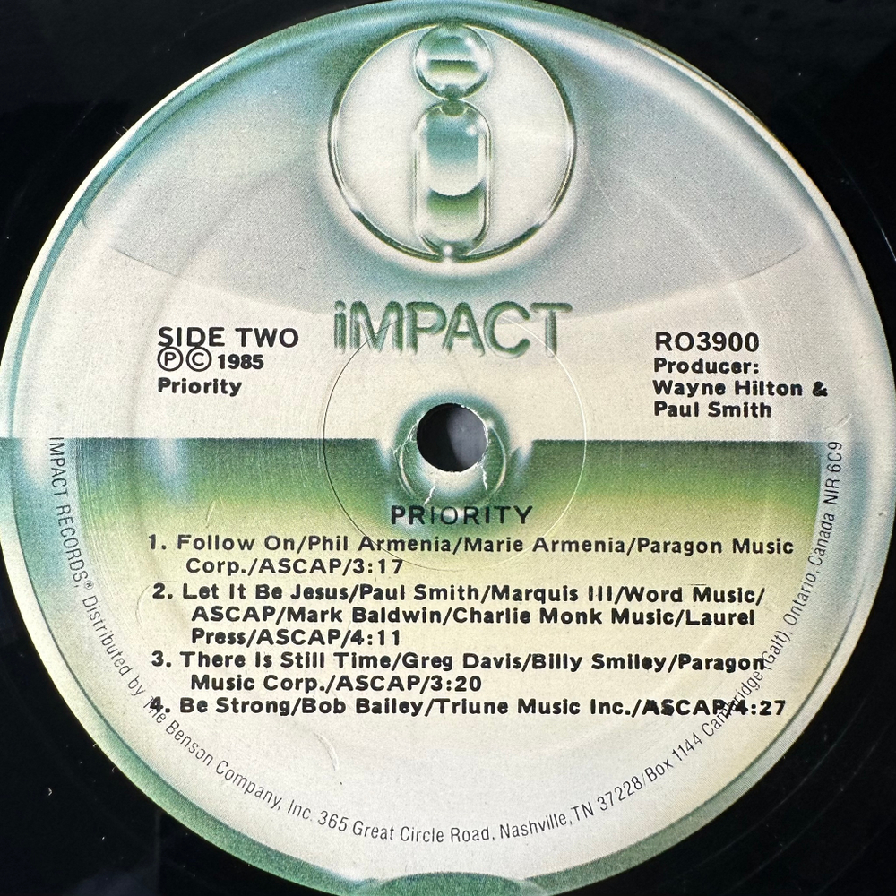 Priority – Priority (Канада 1985г.)