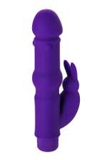 Вибратор с клиторальным стимулятором A-toys фиолетовый 18 см