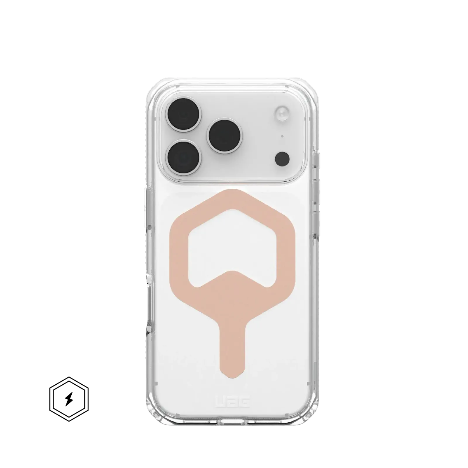 UAG Plyo with MagSafe Series Case for Apple iPhone 17 Pro Ice/Rose Gold (Прозрачный)
