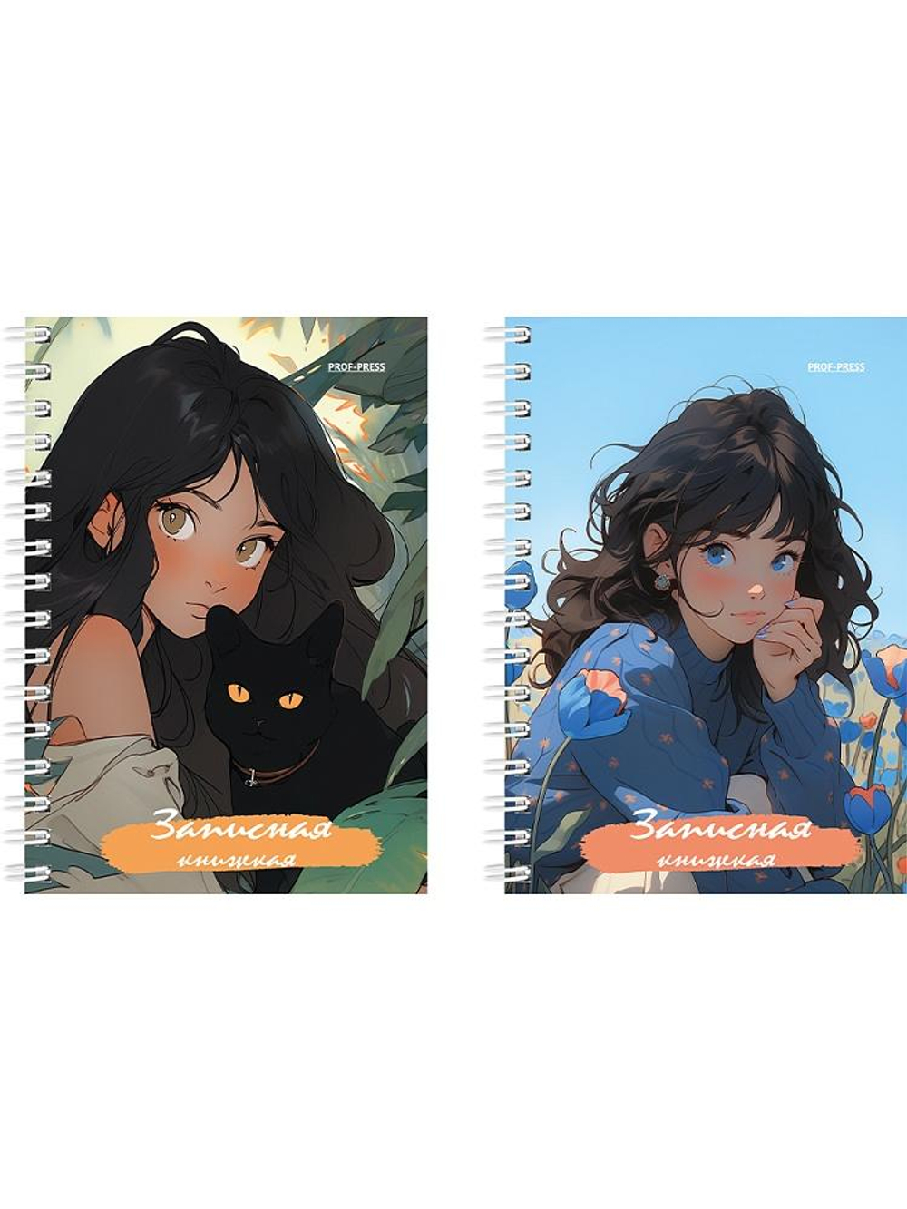 Записная книжка А6 80л. "Нарисованные девушки" на гребне, мелов.облистер (Проф-Пресс)