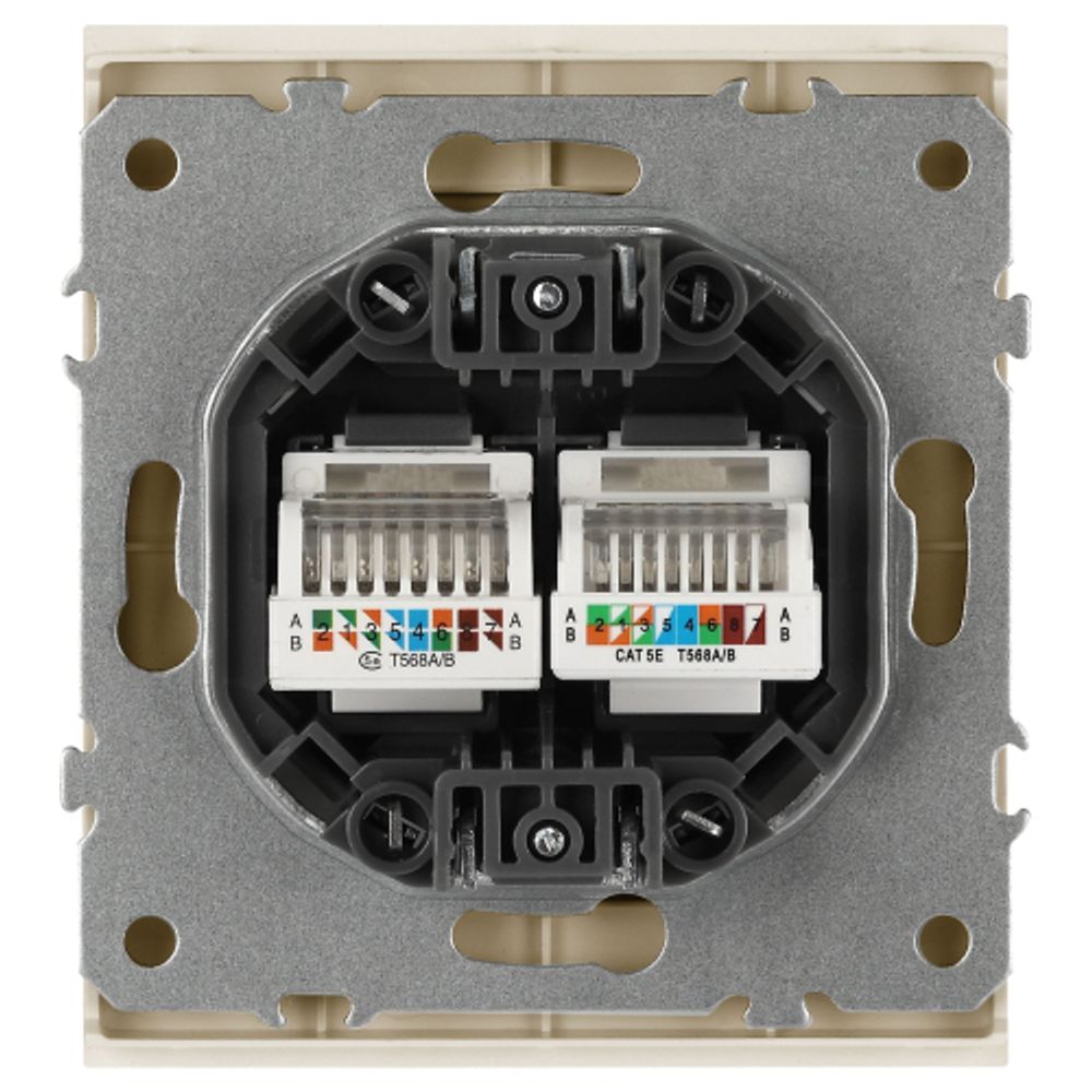 Розетка ЭРА Arktik 16-3108-04 информационная двойная 2XRJ45 шампань | Эра Arktik