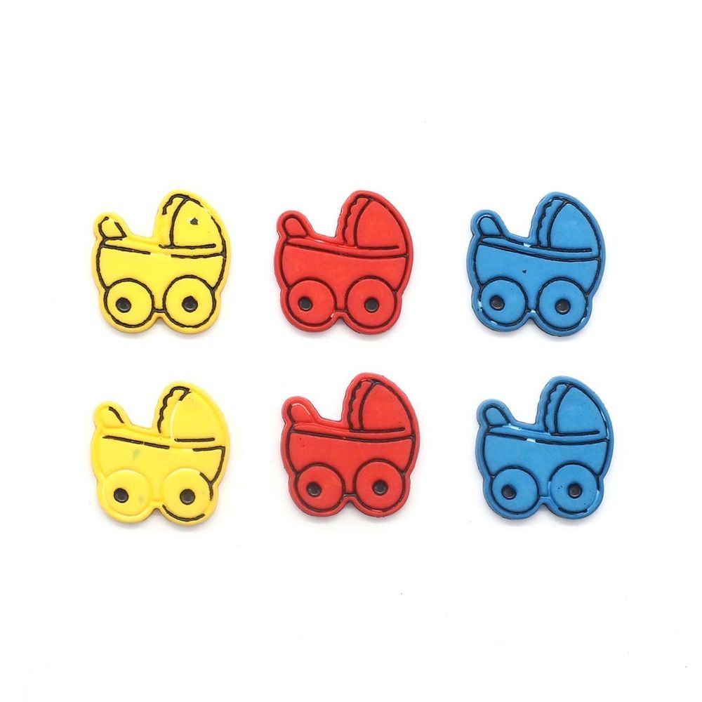Украшения декоративные: пуговицы Коляска, 6 шт, Magic Buttons I1554-DW2