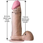 Ультрареалистичный фаллоимитатор The Realistic Cock ULTRASKYN 8” - 20,57 см. (Цвет: телесный)
