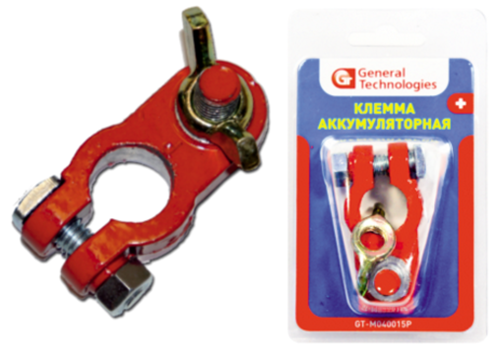 Клемма General Technologies для аккумулятора "+" GT-M040015P (свинец)  12/ 108
