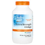 Doctor's Best, гинкго, 120 мг, 360 вегетарианских капсул