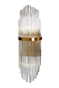 Бра настенное 75x25см Garda Decor Cleo золотой со стеклянным декором