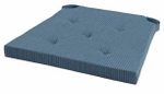 Подушка на стул Ikea Justina/ Икеа Юстина, 35/42 x 40 х 4 см, темно-синий