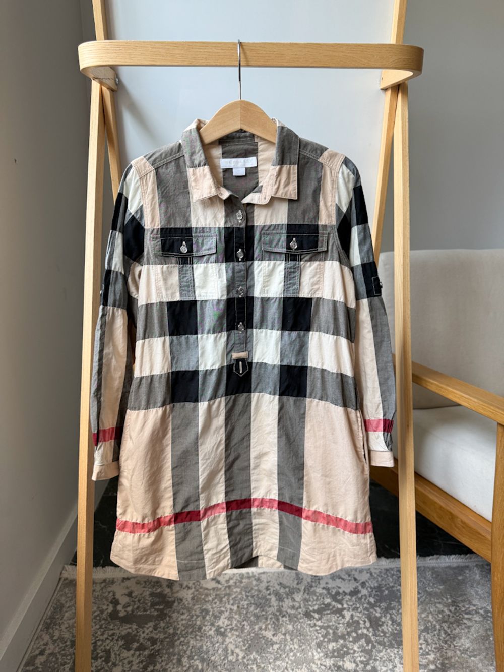 Хлопковое платье Burberry, 128