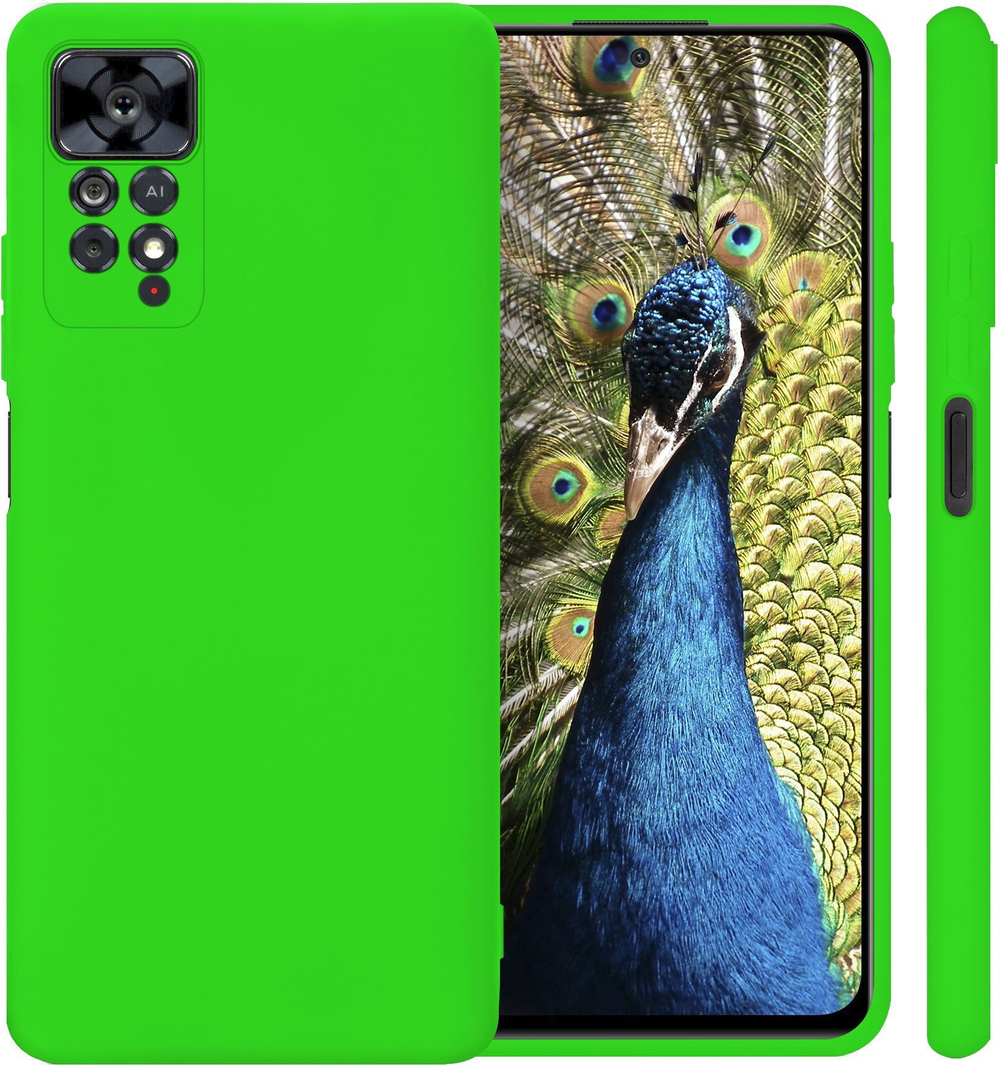 Мягкий Soft Touch чехол из силикона для XIAOMI REDMI NOTE 11 PRO 5G с бархатной подкладкой
