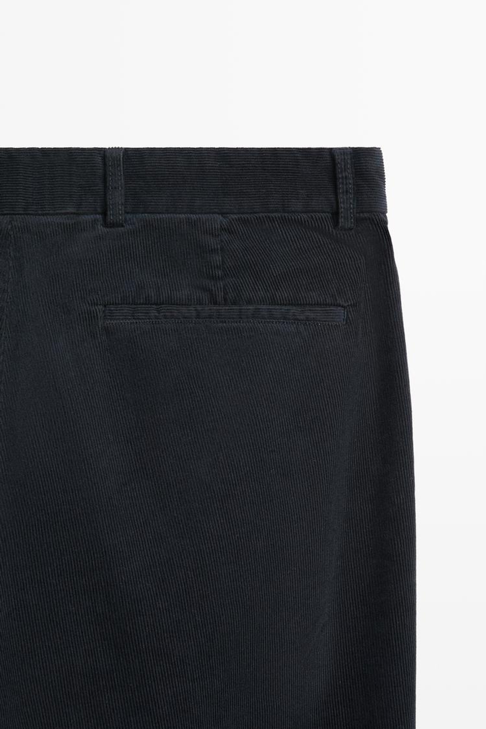 Massimo Dutti Зауженные вельветовые брюки, темно-синий