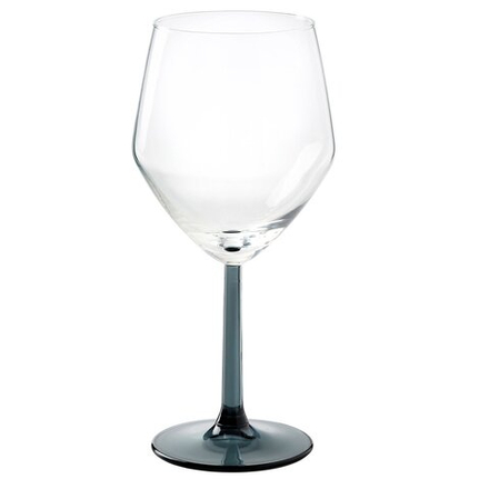 IKEA RÖDRÄKA  (ИКЕА РЁДРЭКА)  -  Бокал для вина - сине-серый/прозрачное стекло 50 cl