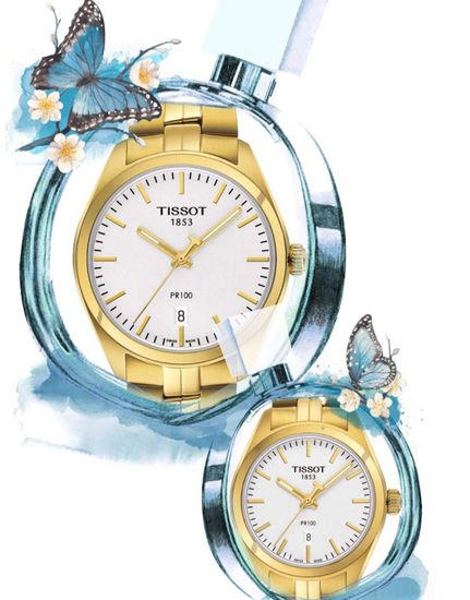 Парные часы TISSOT PR 100: T101.410.33.031.00 и T101.210.33.031.00