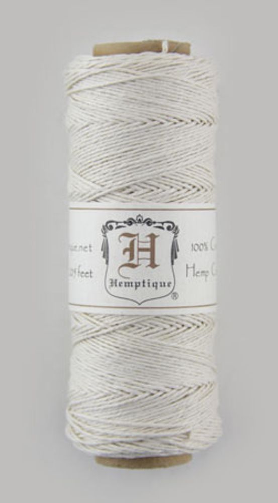 Шнур пеньковый ⌀0.5 мм / 62.5 метра, на катушке, 25 г, Hemptique HS10CO-WHT25