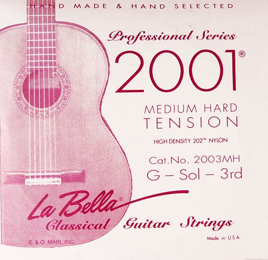 Одиночная 3-я G/Соль струна для классической гитары La Bella 2003MH