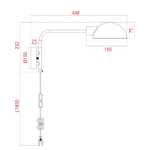 Бра Arte Lamp ZETTA A7055AP-1BK, 1хE27