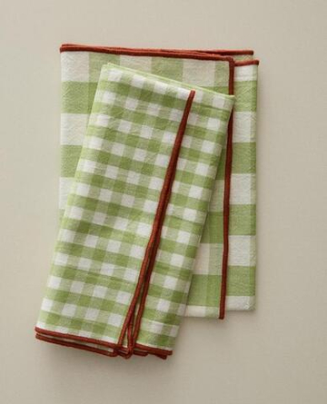 ZARA HOME КУХОННЫЕ ПОЛОТЕНЦА В КЛЕТКУ (НАБОР ИЗ 2 ШТ.), ЗЕЛЕНЫЙ