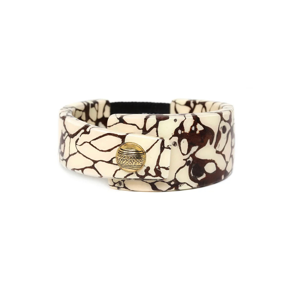 Браслет Nature Bijoux, Leopard, с термитником в смоле, текстиль, NB22.2-13-42640 (бежевый)