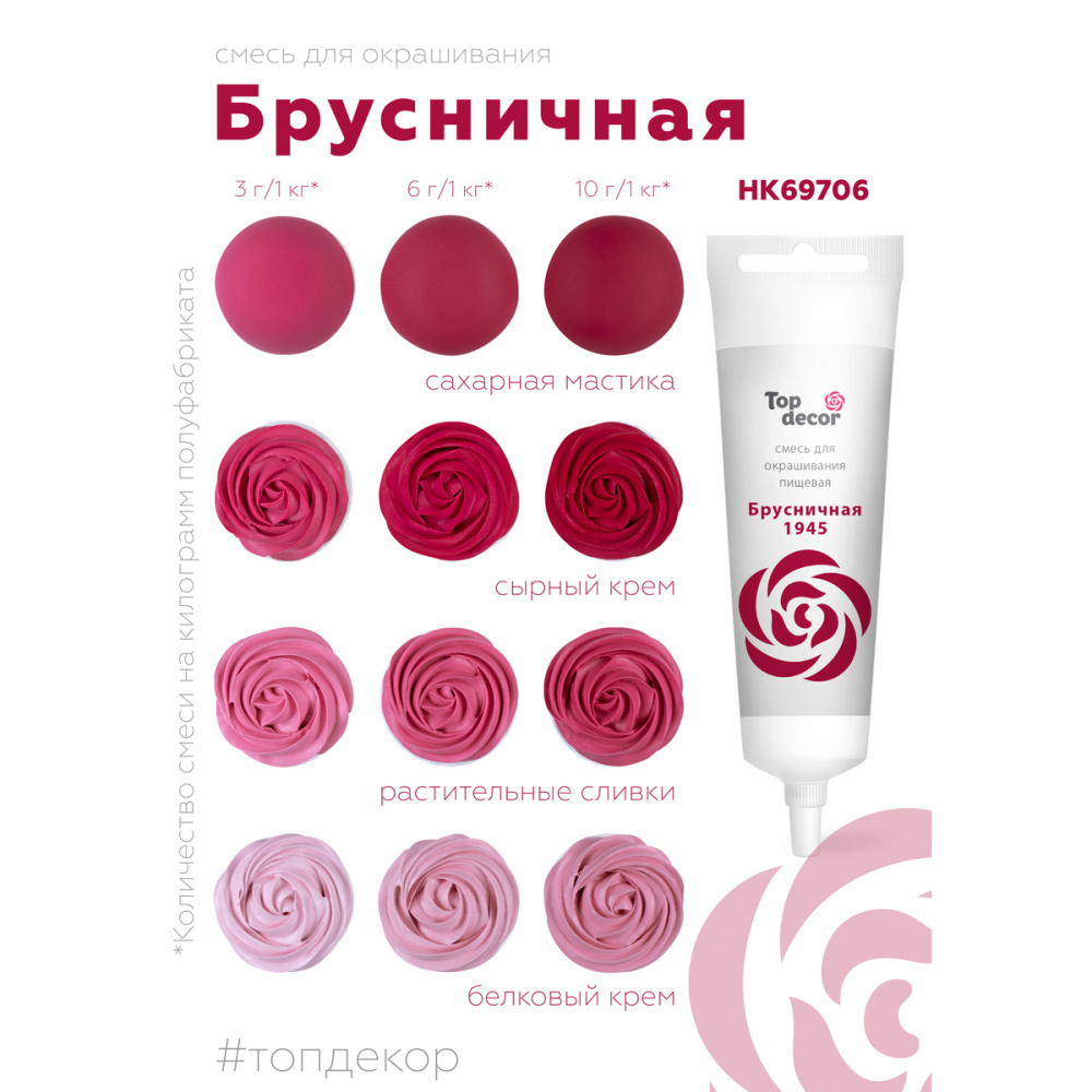 Краситель пищевой Брусничный Топ-продукт 100 гр