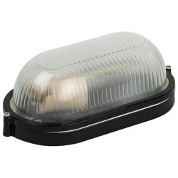 Светильник ЭРА НБП 04-60-001 Акватермо алюминий/стекло IP54 E27 max 60Вт 212х105 овал черный | Светильники ЖКХ IP54