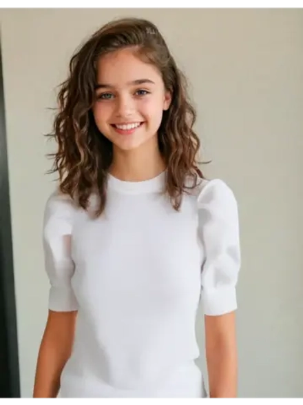 Блузка праздничная с короткими рукавами из шифона