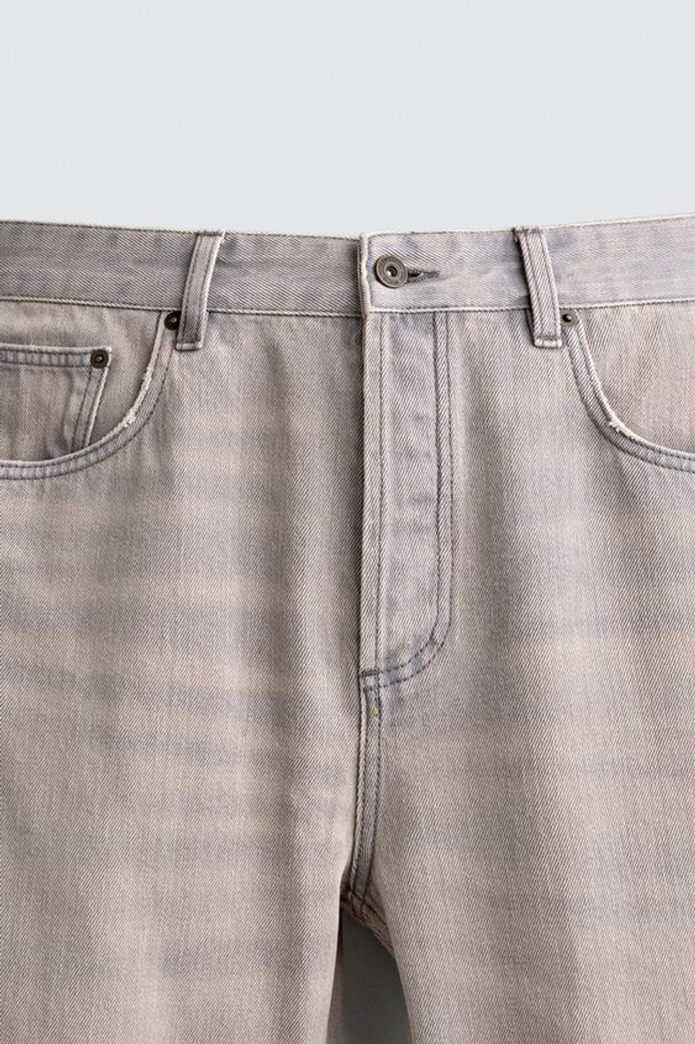 ZARA ДЖИНСЫ RELAXED ANKLE FIT, ГОЛУБОЙ