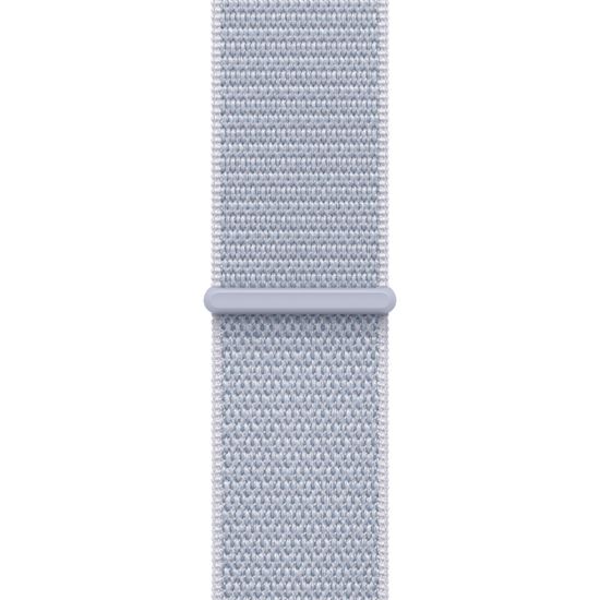 Apple Watch SE 2024, 40 мм, корпус из алюминия серебристого цвета, спортивный браслет дымчато-голубого цвета