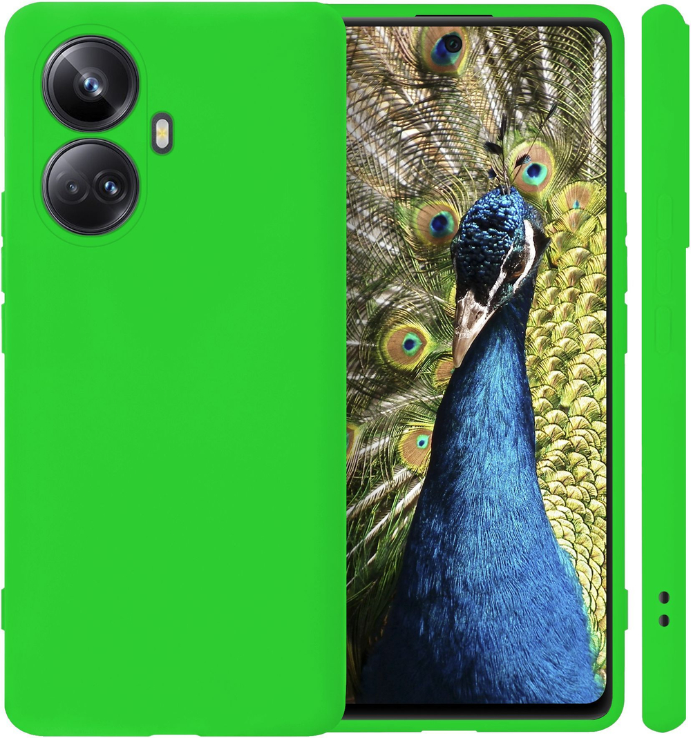 Мягкий Soft Touch чехол из силикона для REALME 10 PRO PLUS с бархатной подкладкой