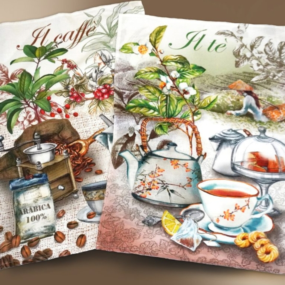 Кухонное полотенце 55х75см Servalli Caffe кофе