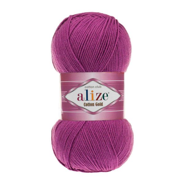 Пряжа Alize (Ализе) Cotton Gold / уп.5 мот. по 100 г, 330м, 122 сливовый A