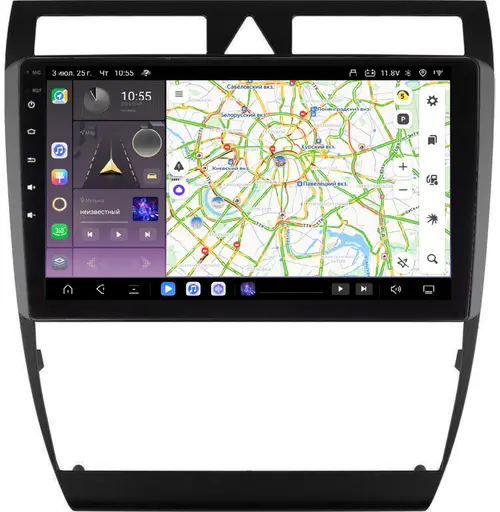 Магнитола для Audi A6 2001-2004 - Kuberg QLed, Android 13, Быстрейшая, CarPlay, SIM-слот