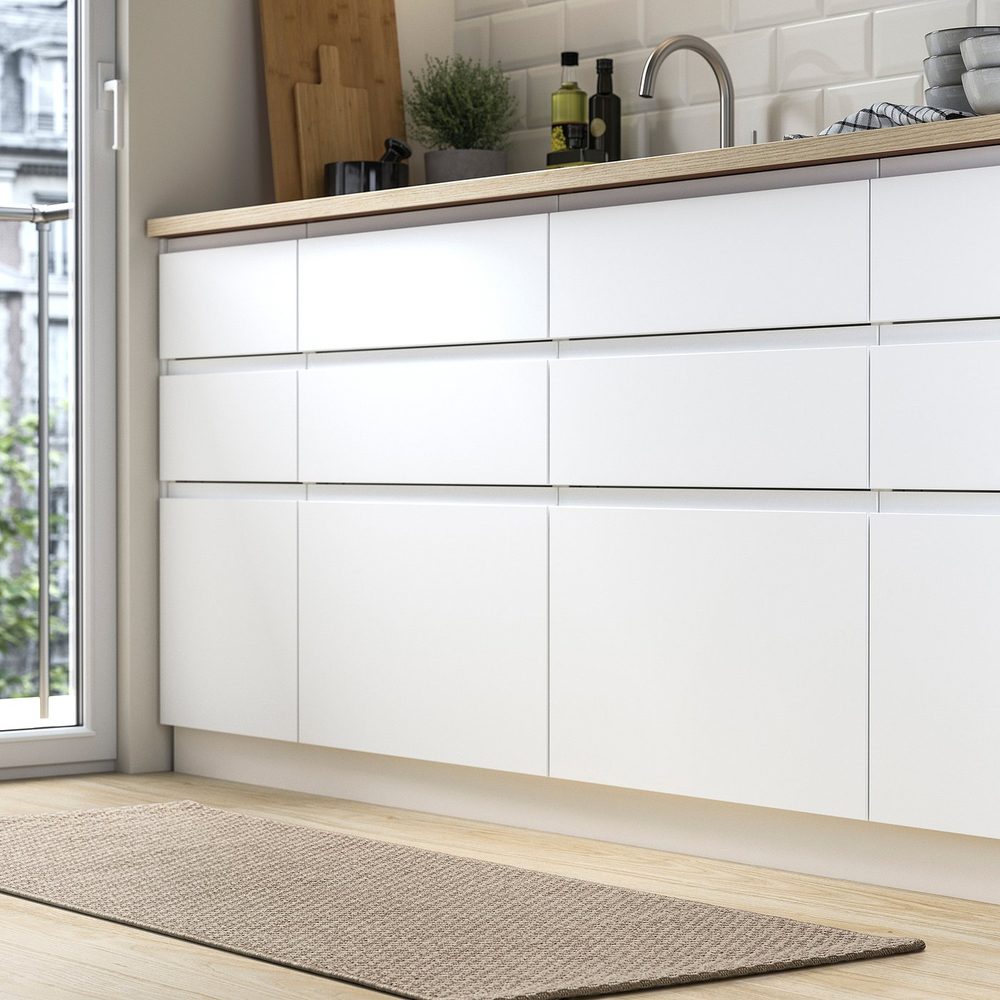 IKEA MORUM  (ИКЕА МОРУМ)  -  Ковёр тканый плоского плетения для дома и улицы - бежевый 60x150 см