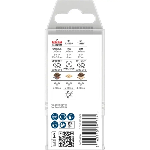 Набор лобзиковых пилок дерево PRO BOSCH 2607011436