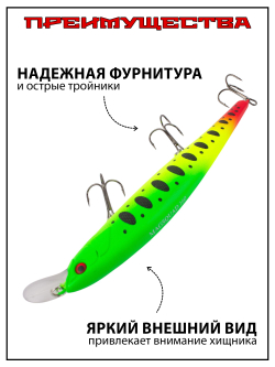 Воблер шумовой на щуку, на судака MAGSQUAD 160 мм 33.5 г #20