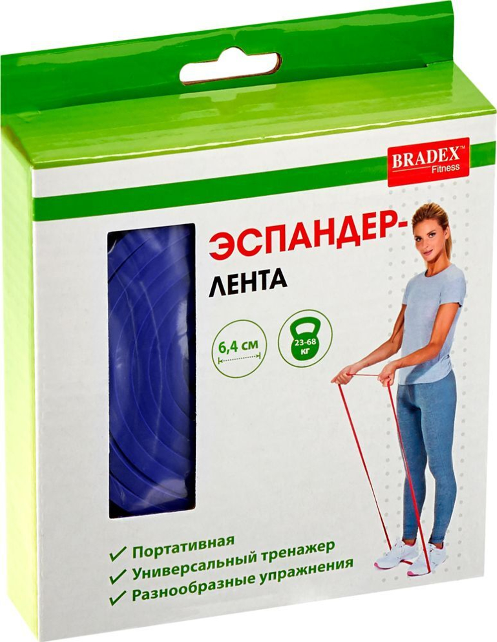 Эспандер-лента, ширина 6,4 см (23 – 68 кг.)