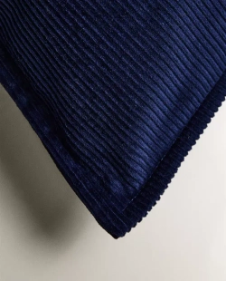 ZARA HOME НАВОЛОЧКА ДЛЯ ДЕКОРАТИВНОЙ ПОДУШКИ ИЗ ВЕЛЬВЕТА, СИНИЙ