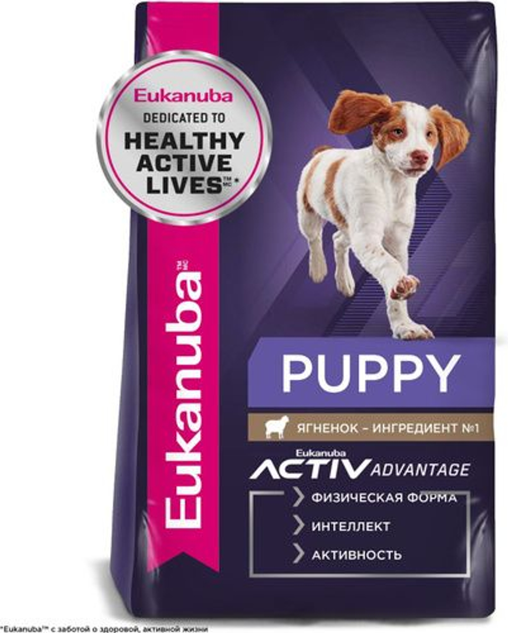 Сухой корм Eukanuba Puppy для щенков мелких и средних пород до 12 месяцев с ягненком 7 кг