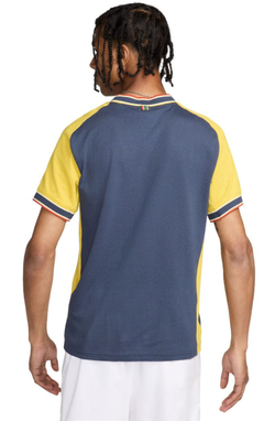Мужская теннисная футболка Nike Court Heritage Tennis Top - thunder blue/vivid sulfur