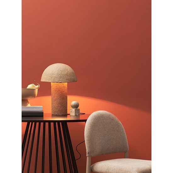 Лампа настольная texture sleek, D32x42 см, терракотовая