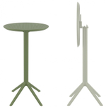 Стол пластиковый барный складной Siesta Contract Sky Folding Bar Table 60, оливковый