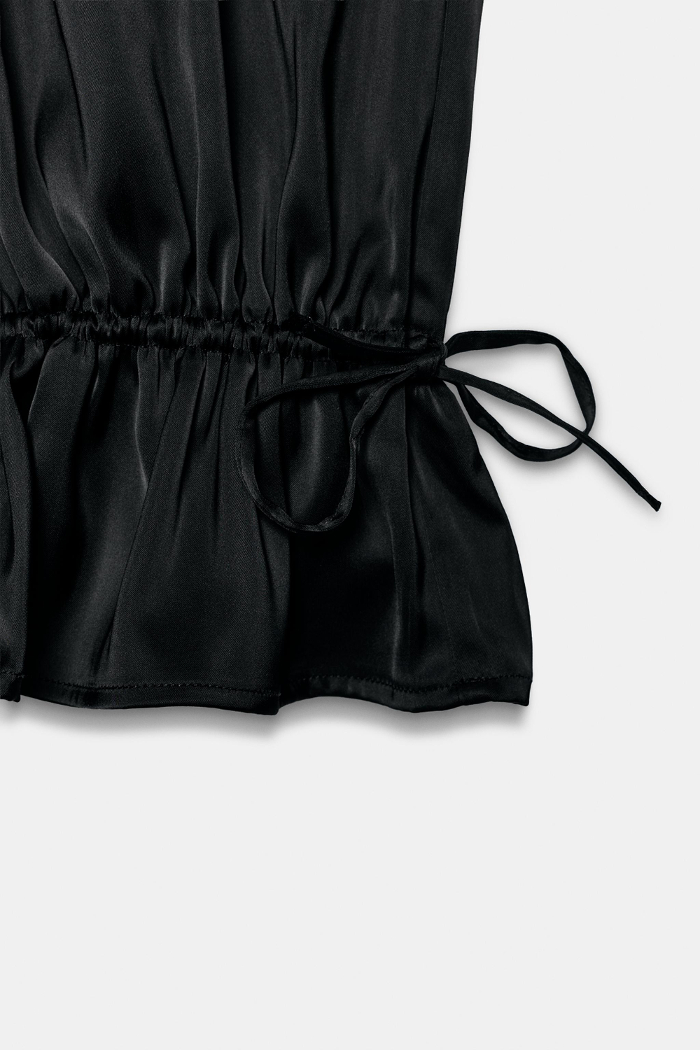 БРЮКИ-БАГГИ В ПОЛОСКУ СО ШНУРОВКОЙ — ZARA