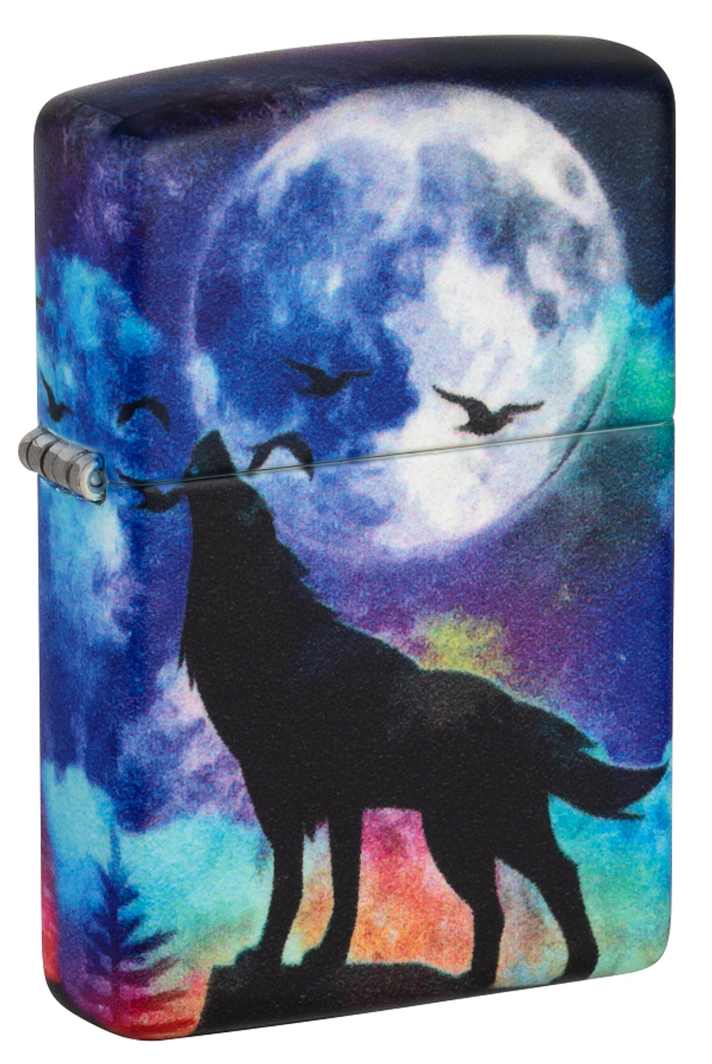 49683 Зажигалка ZIPPO Wolf Design 540 Matte, латунь/сталь, разноцветная, матовая, 38x13x57 мм